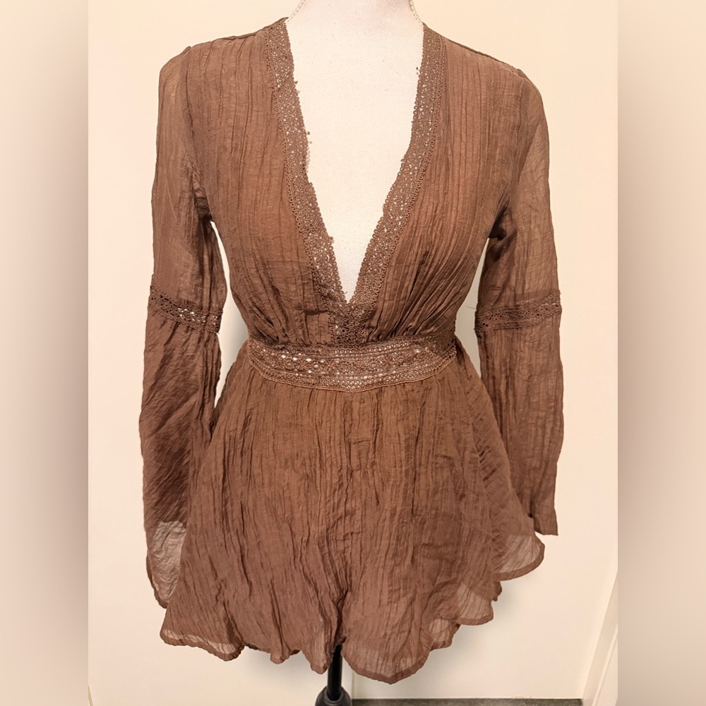 Shein Brown Romper Size S